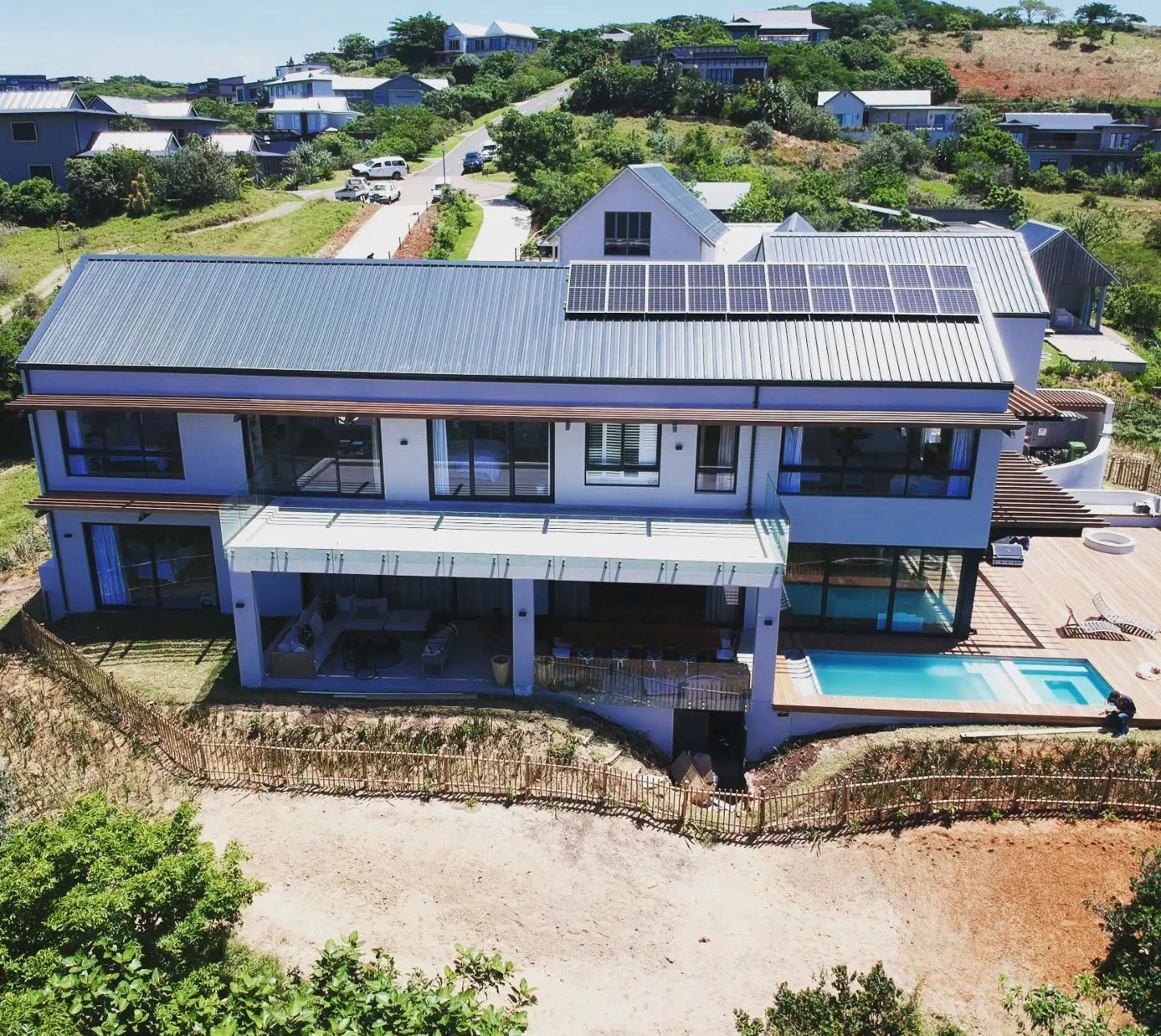 Aerial view of a spec-home development site