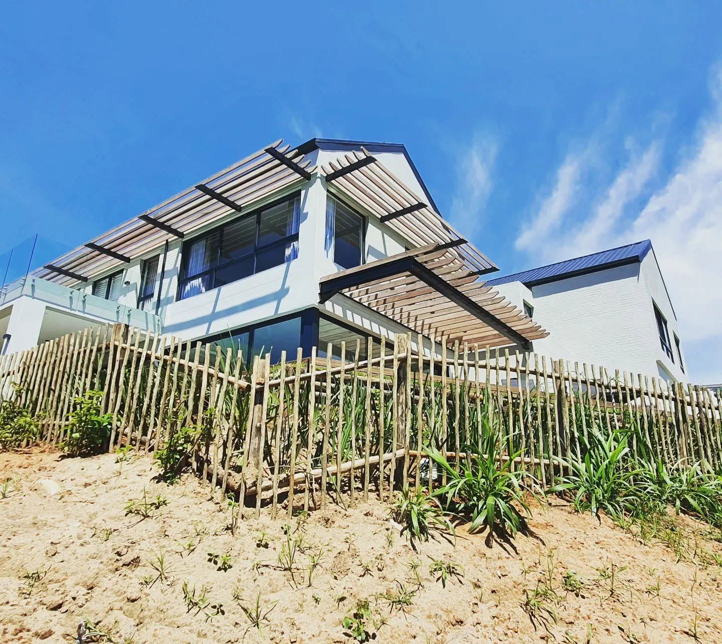 Modern dune-front new-build home