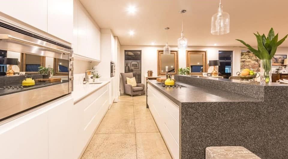 Concept render of an open-plan kitchen and living space